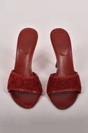 GUCCI RED HEEL SANDAL