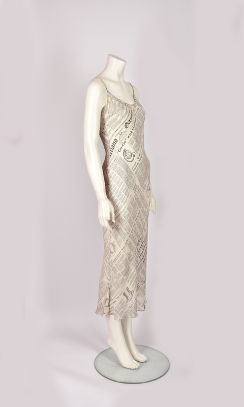 JOHN GALLIANO DRESS PRINTED NEWSPAPER
