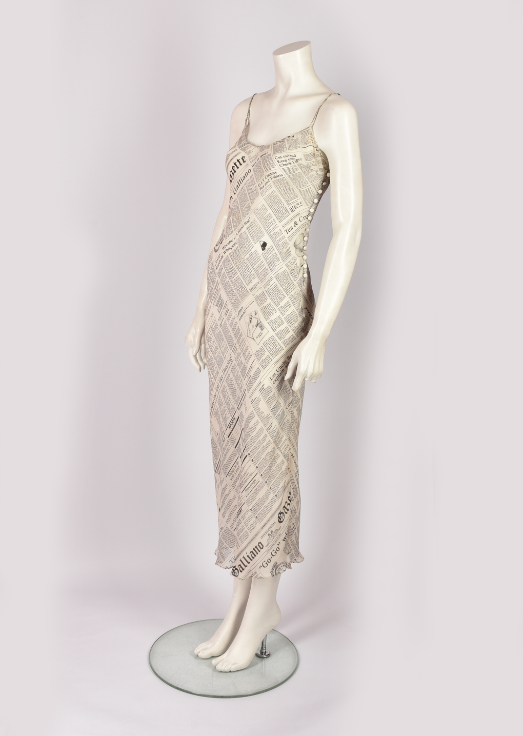 JOHN GALLIANO DRESS PRINTED NEWSPAPER