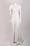 PHILOSOPHY LONG WHITE DRESS WITH FLOUNCES