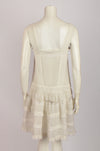 PHILOSOPHY WHITE DRESS WITH LACE DETAILS