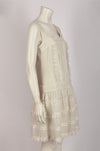 PHILOSOPHY WHITE DRESS WITH LACE DETAILS