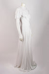 PHILOSOPHY LONG WHITE DRESS WITH FLOUNCES