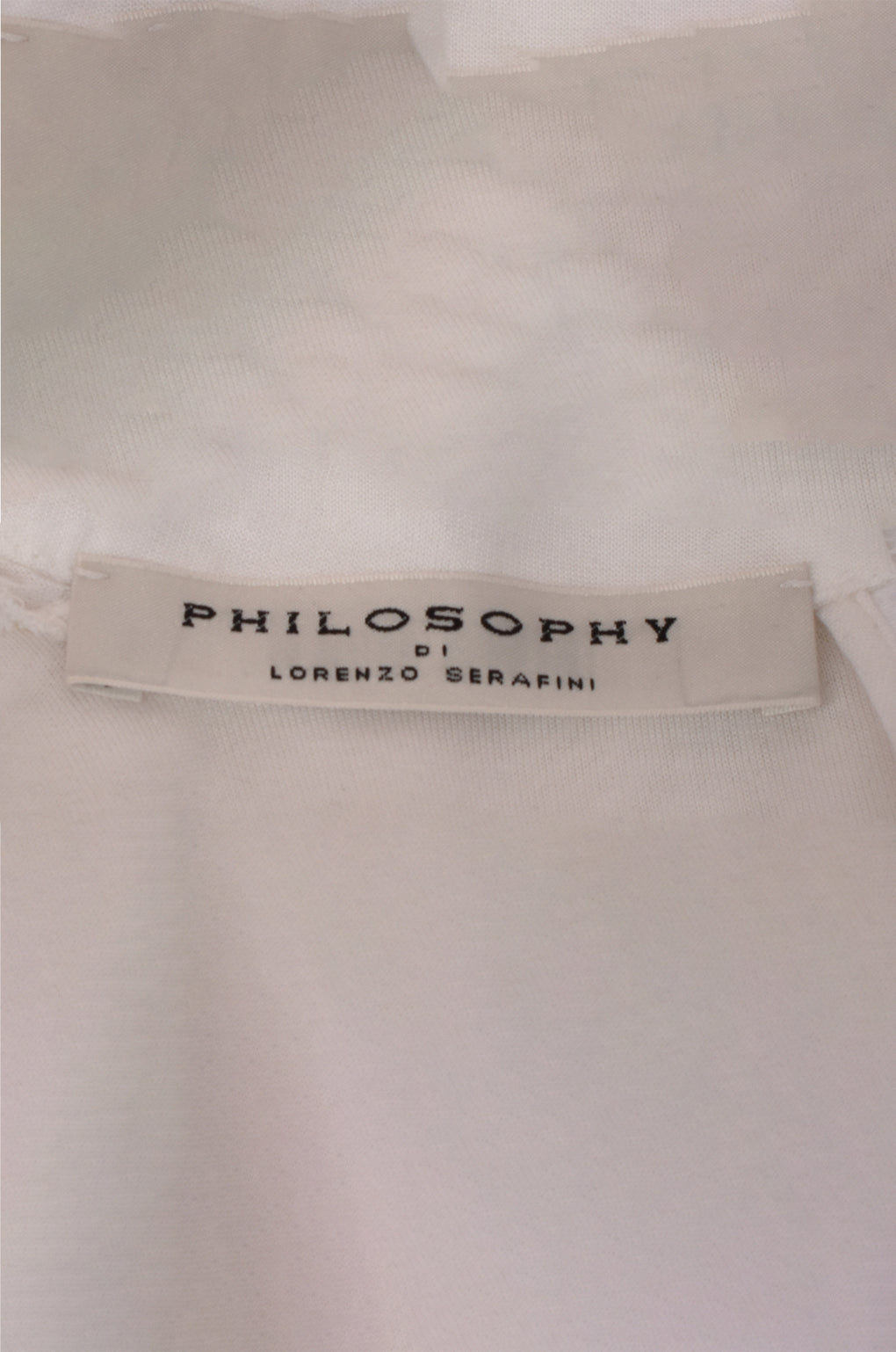 PHILOSOPHY LONG WHITE DRESS WITH FLOUNCES