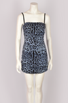 DOLCE&GABANNA BLUE LEOPARD PRINT DRESS