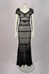 MOSCHINO LONG BLACK LACE DRESS