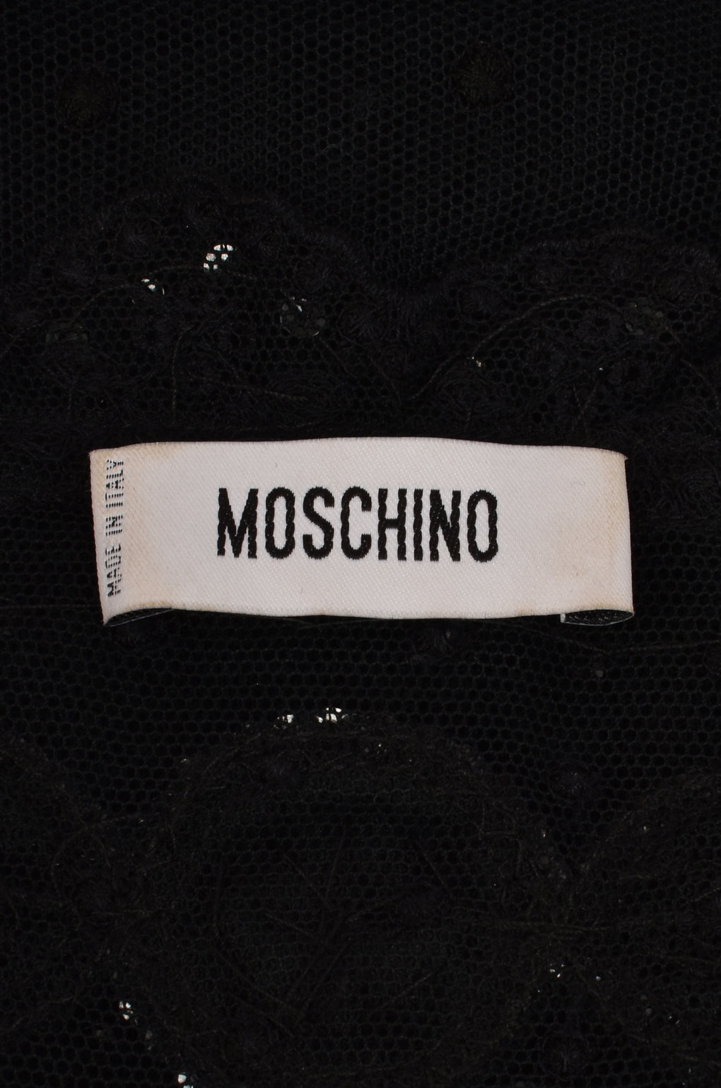 MOSCHINO LONG BLACK LACE DRESS