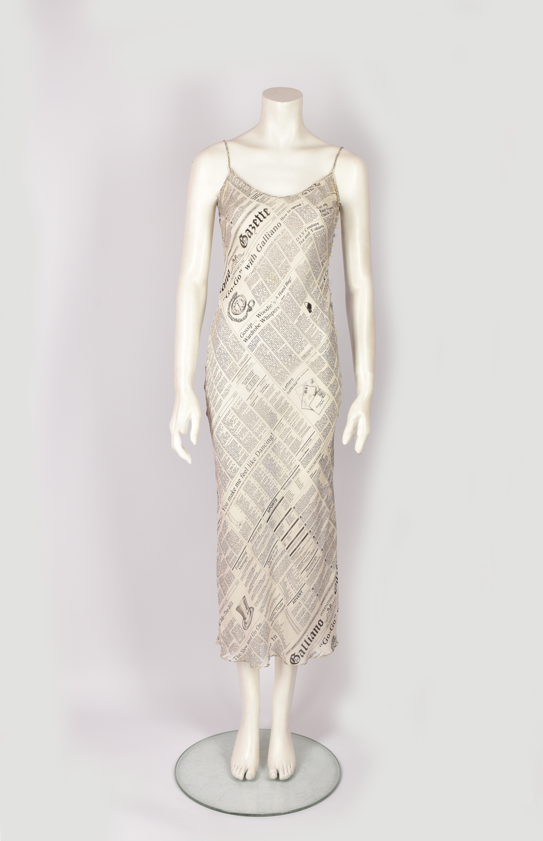 JOHN GALLIANO DRESS PRINTED NEWSPAPER