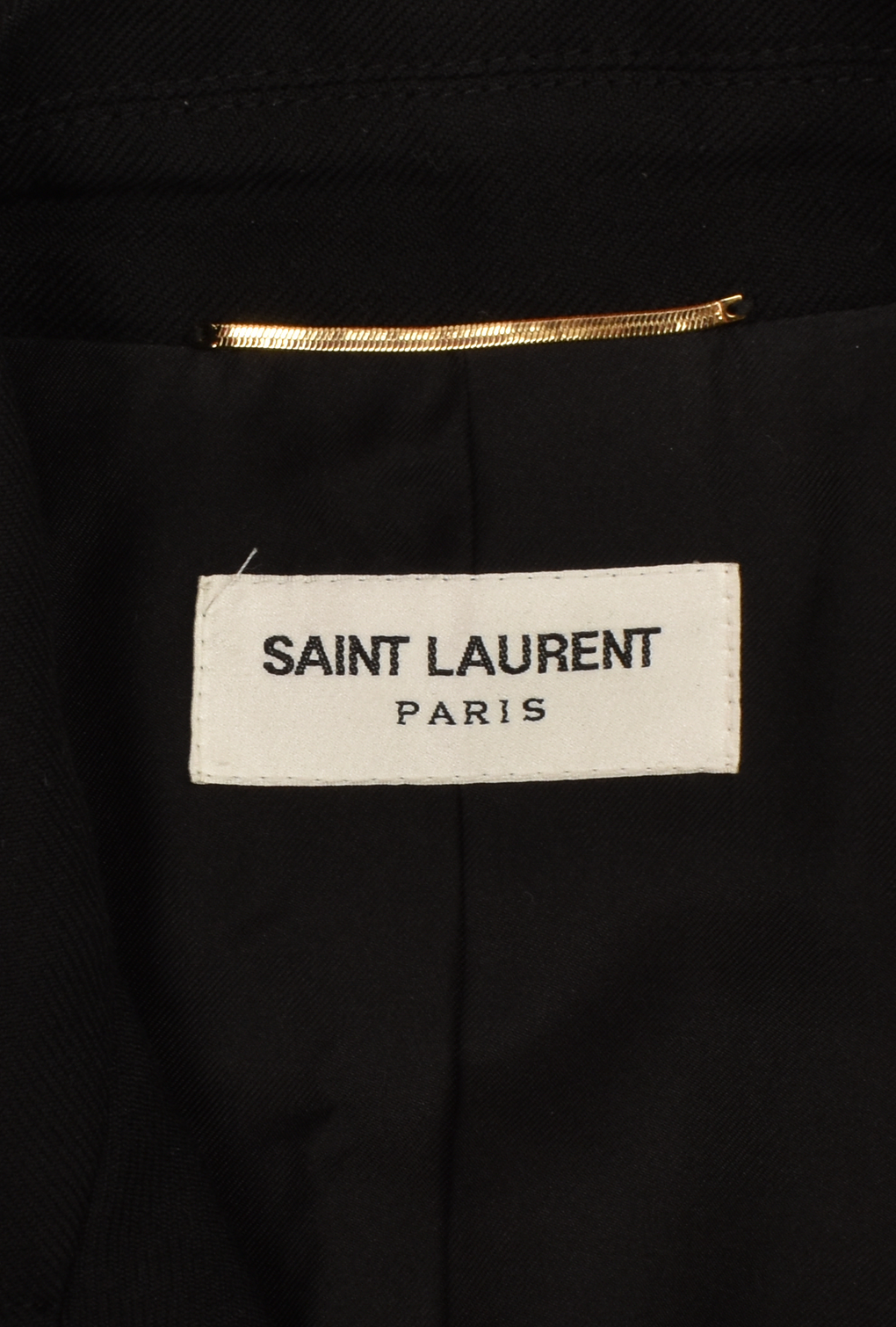 SAINT LAURENT BLACK WOOL JUMPSUIT