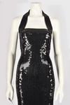 FRANK USHER BLACK SEQUIN DRESS