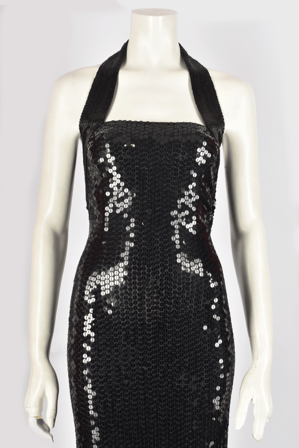FRANK USHER BLACK SEQUIN DRESS