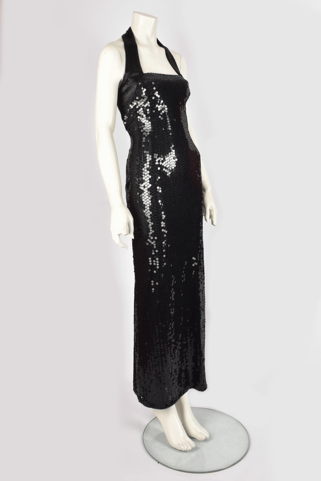 FRANK USHER BLACK SEQUIN DRESS