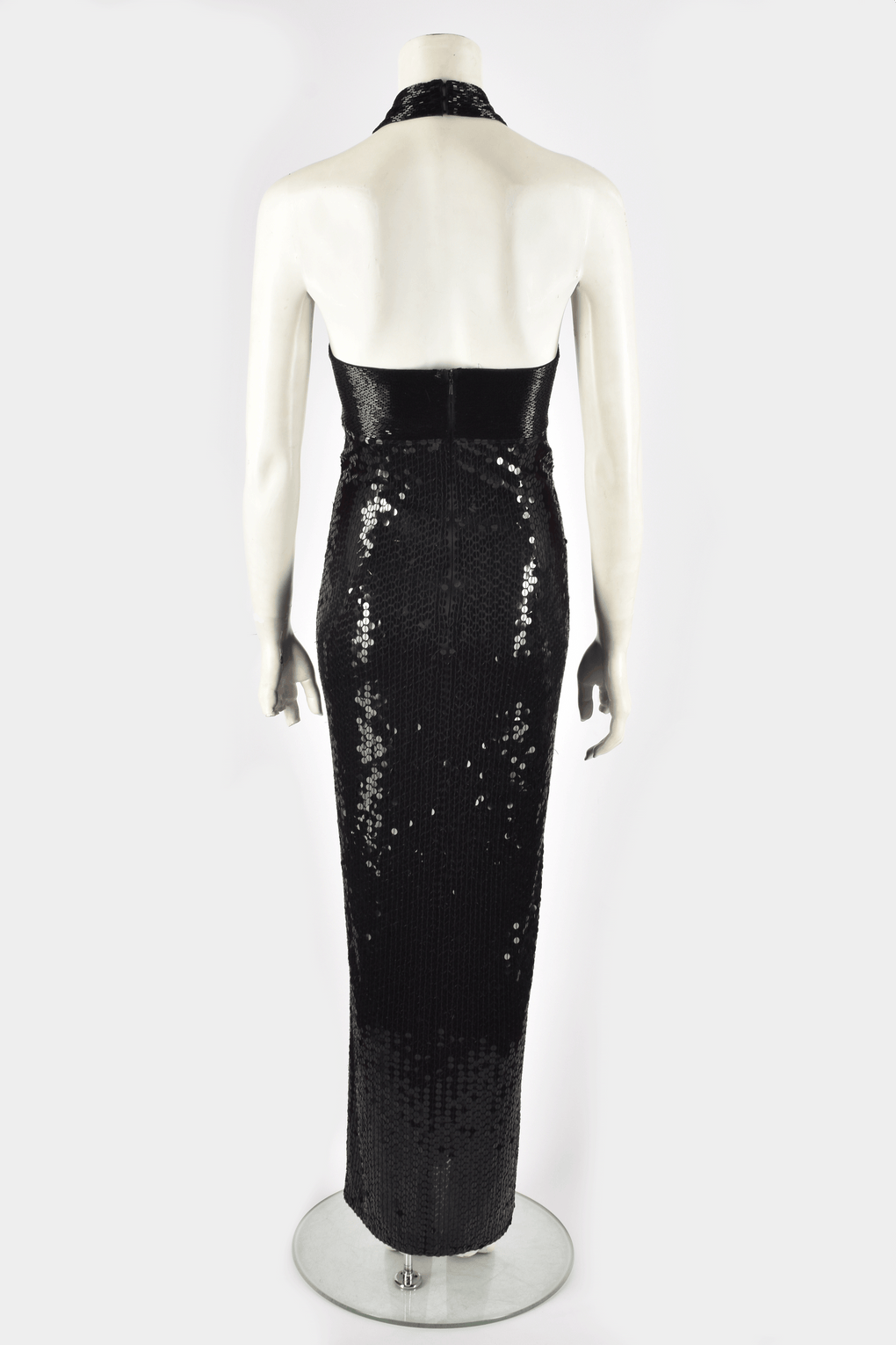 FRANK USHER BLACK SEQUIN DRESS