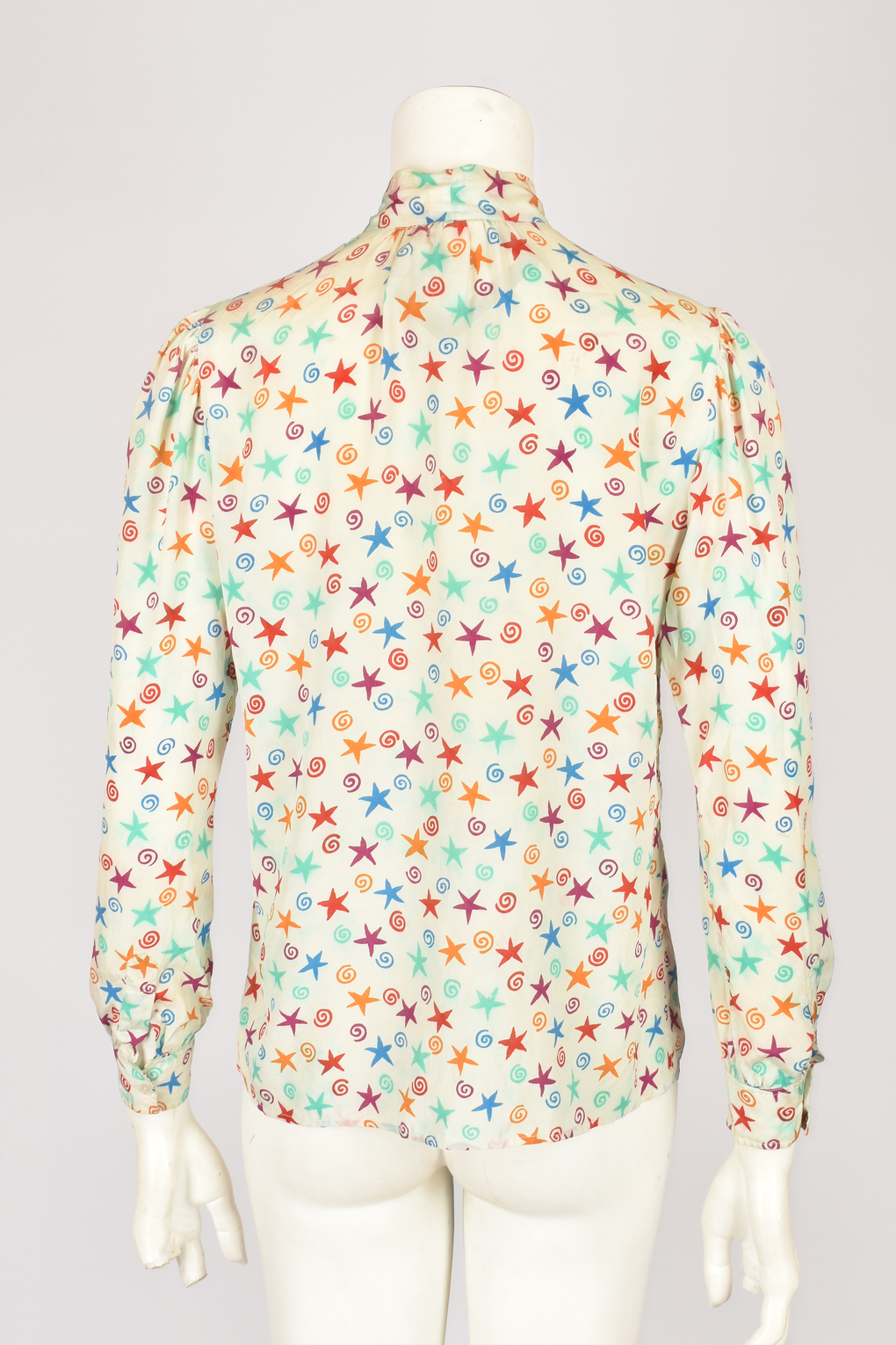 YVES SAINT LAURENT PATTERNED SILK SKIRT