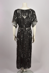 SILVER SEQUIN KAFTAN DRESS WITH BELT