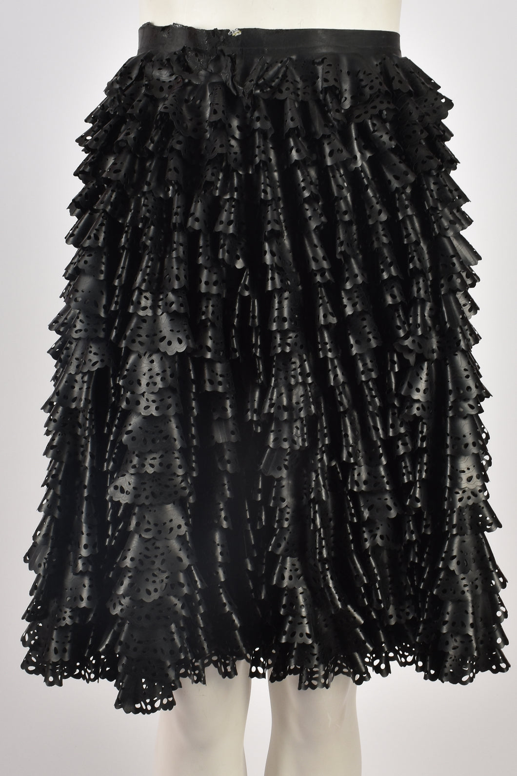 MEADHAM KIRCHHOFF RUBBER BLACK SKIRT