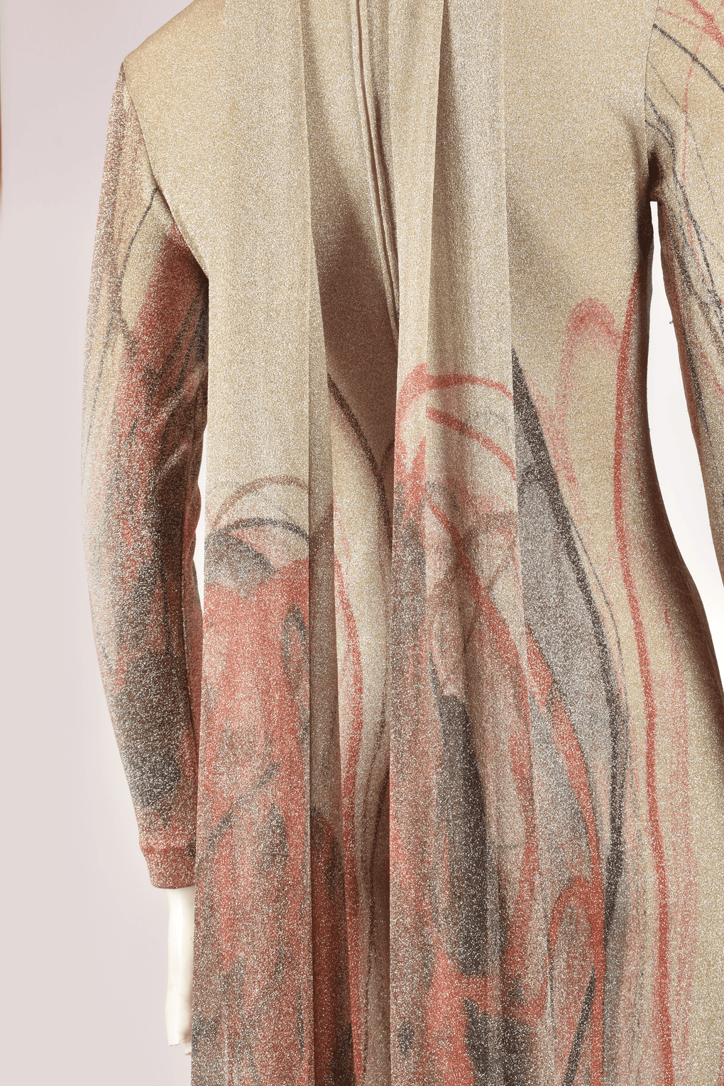 1970S GLITTER KNIT GOWN AND SCARF