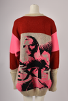 MATTY BOVAN OVERSIZED KNIT PRINTED SWEATER