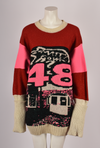 MATTY BOVAN OVERSIZED KNIT PRINTED SWEATER