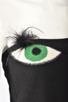 SONIA RYKIEL BLACK TOP WITH GREEN EYES