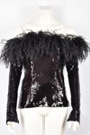 16ARLINGTON BLACK SPARKLE TOP