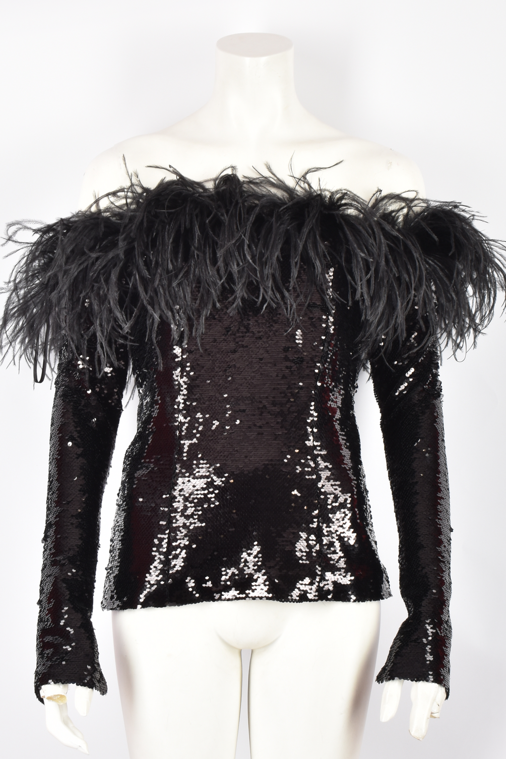 16ARLINGTON BLACK SPARKLE TOP