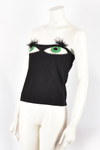 SONIA RYKIEL BLACK TOP WITH GREEN EYES