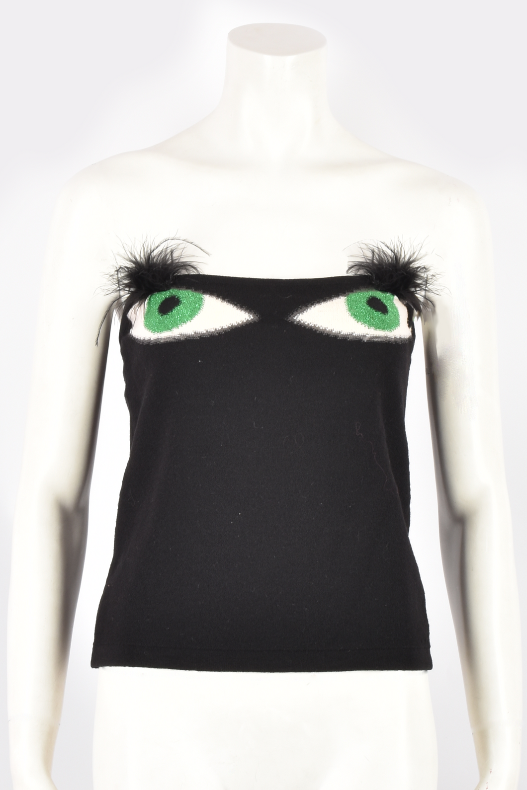 SONIA RYKIEL BLACK TOP WITH GREEN EYES