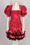 EMANUEL UNGARÓ COUTURE PINK FLORAL RUFFLE DRESS