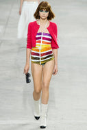 CHANEL S/S 2014 STRIPED HALTER SWIMSUIT