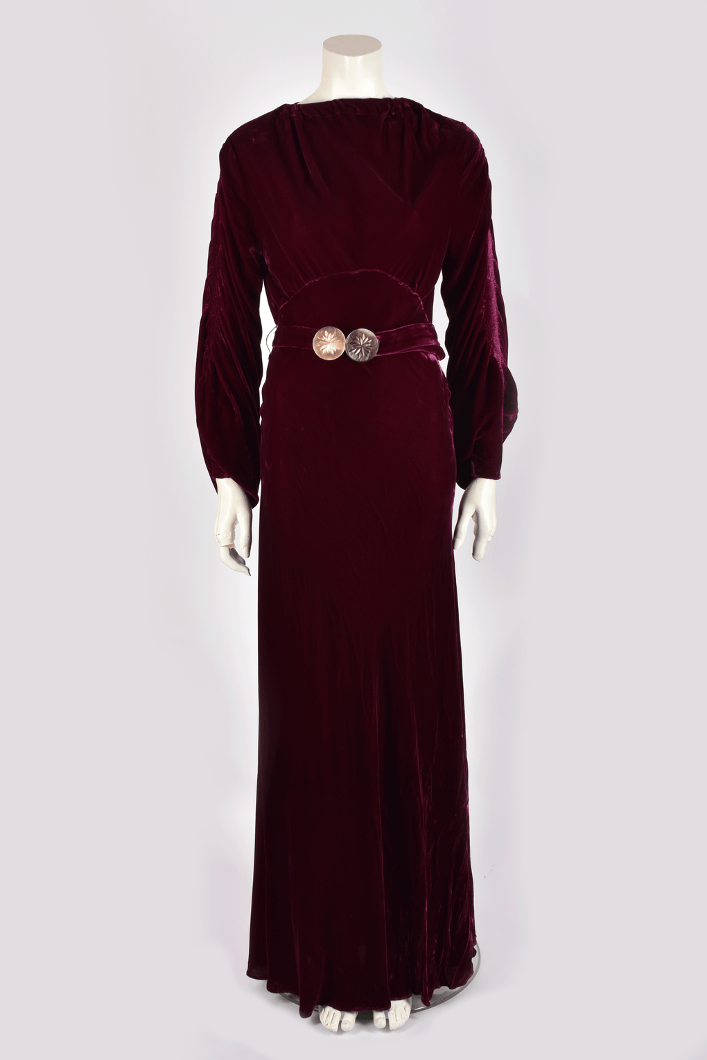 1930S COUTURE VELVET DRESS