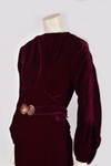 1930S COUTURE VELVET DRESS