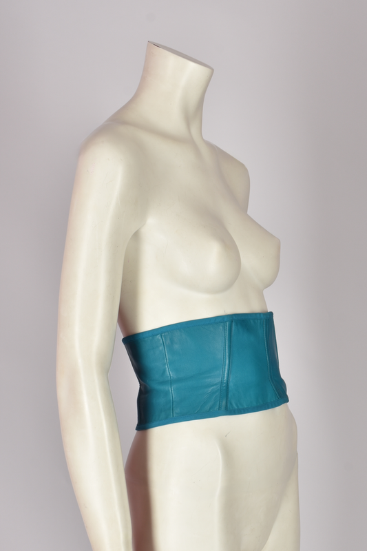 GIANNI VERSACE BLUE LEATHER BELT