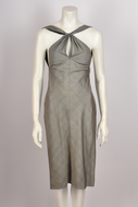 GIANNI VERSACE S/S 1998 HALTER NECK MIDI DRESS