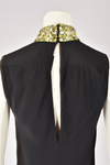 GIANNI VERSACE JEWELLED MOCK-NECK BLACK DRESS
