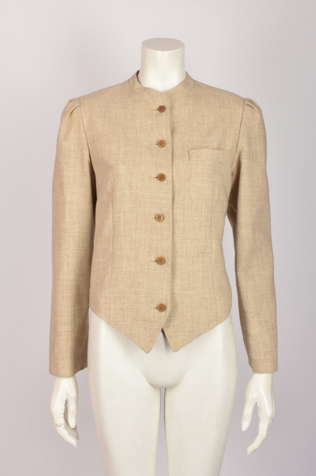 LIZ CLAIBORNE BEIGE LONG-SLEEVED JACKET