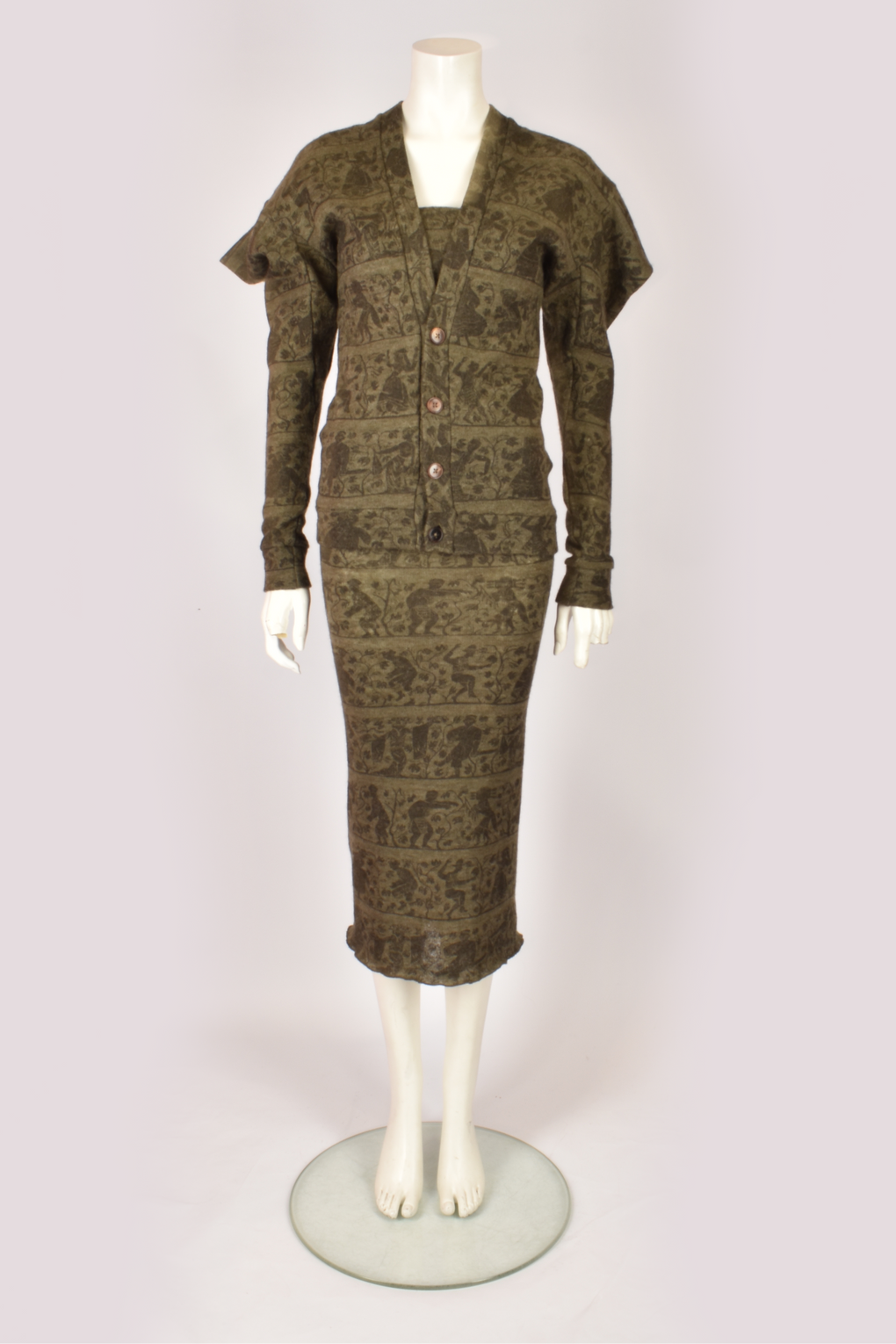 VIVIENNE WESTWOOD WORLDS END WOOL DRESS AND CARDIGAN