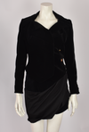 VIVIENNE WESTWOOD BLACK VELVET SKIRT SUIT