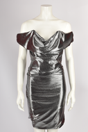 VIVIENNE WESTWOOD S/S 2012 SILVER MINI DRAPED DRESS