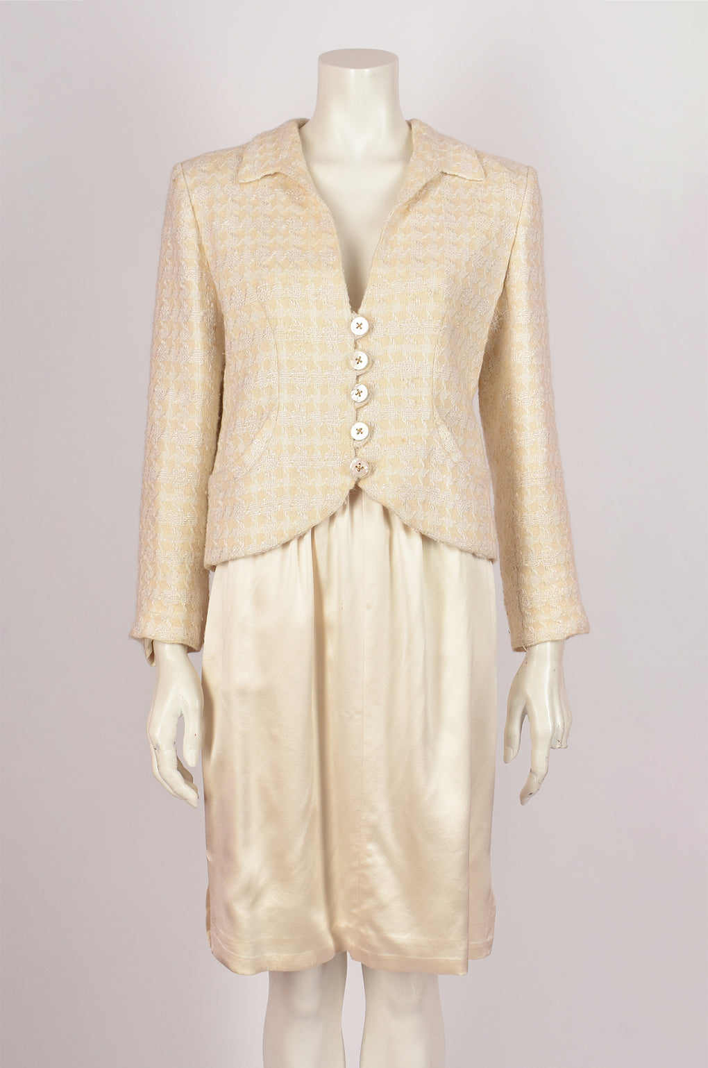 VALENTINO BEIGE HOUNDSTOOTH JACKET