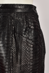 YVES SAINT LAURENT BLLACK PYTHON MIDI SKIRT