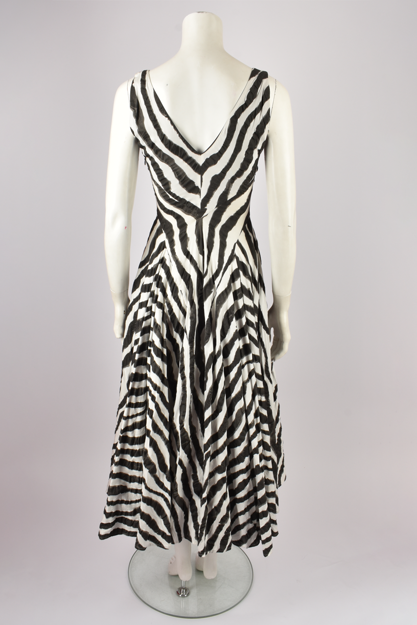 PLEIN SUD 2000'S ZEBRA PRINT MIDI DRESS