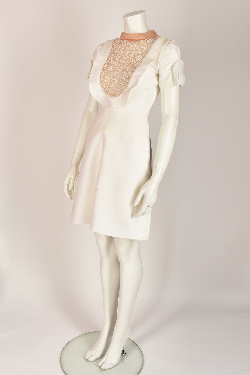 VALENTINO white bib dress S