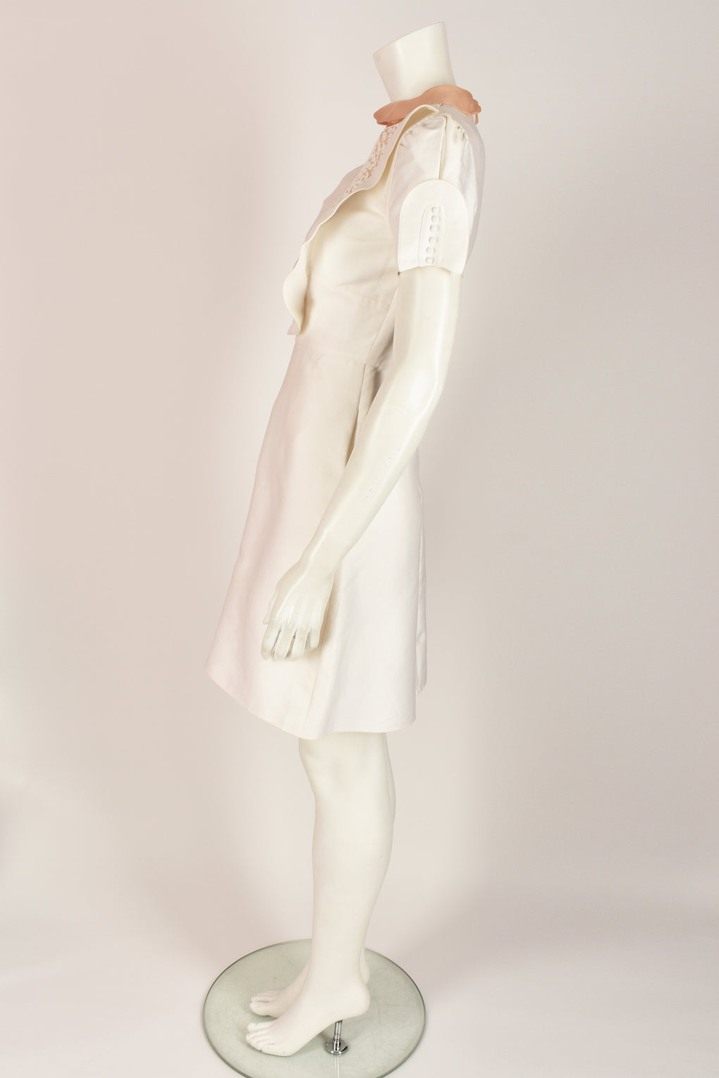 VALENTINO white bib dress S