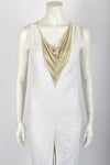 LAURA BIAGIOTTI beaded cowl neck jumpsuit / S-M