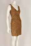 MICHAEL HOBAN 80s leopard print dress S