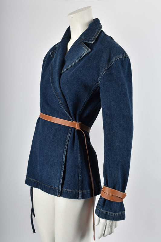 LOEWE denim wrap blazer M
