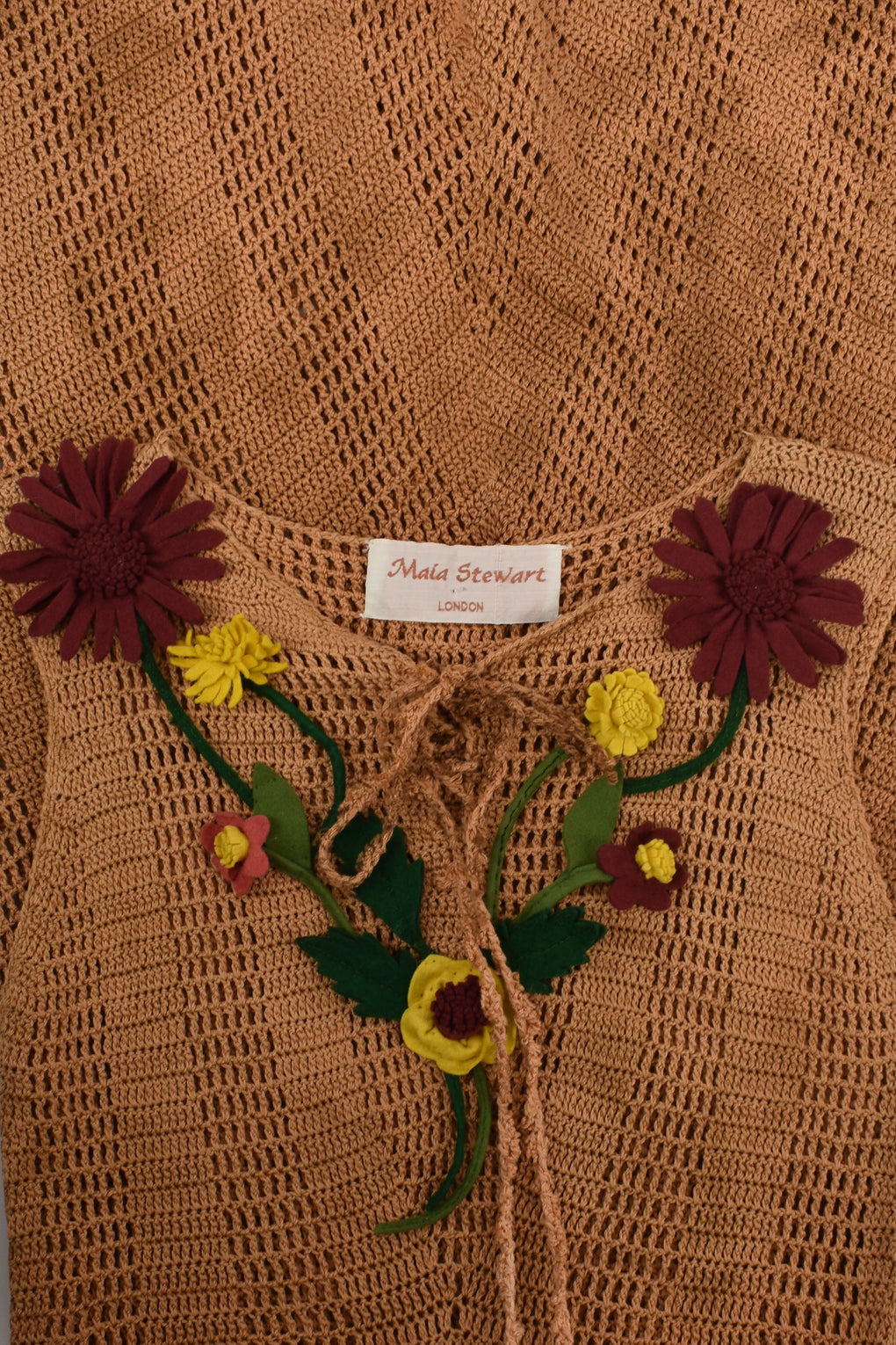 MAIA STEWART 70s crochet dress S