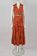 SUSAN SMALL paisley halter neck dress XS-S