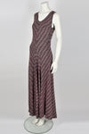 VINTAGE 30s lame striped dress M-L